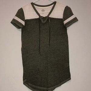 Army Green & White ‘So’ Shirt